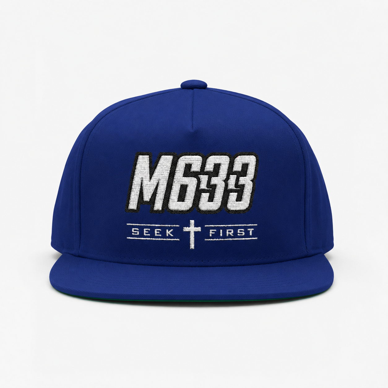 M633 “Seek First” Christian Snapback Hat | Matthew 6:33 Faith Streetwear Cap