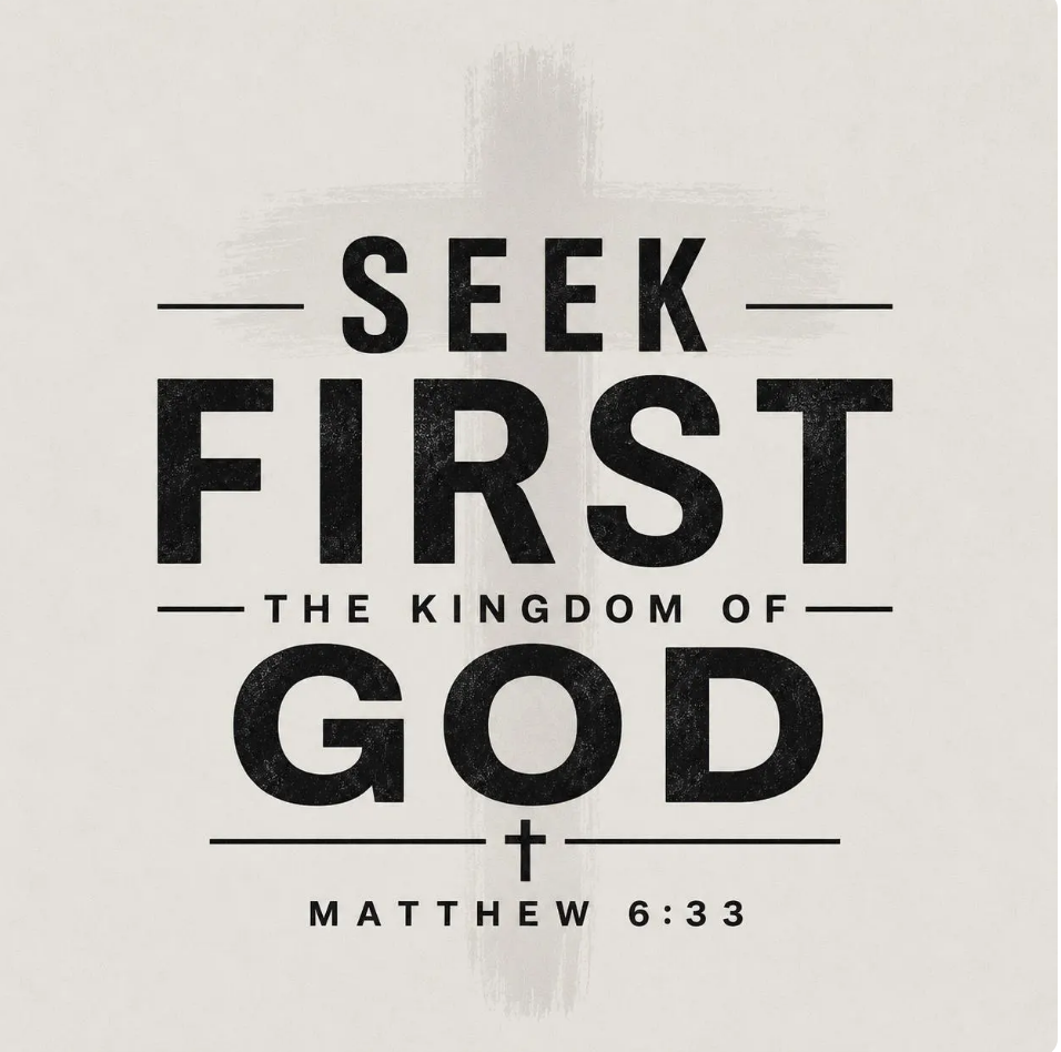 M633 “Seek First” White Christian Snapback Hat | Matthew 6:33 Faith Streetwear Cap