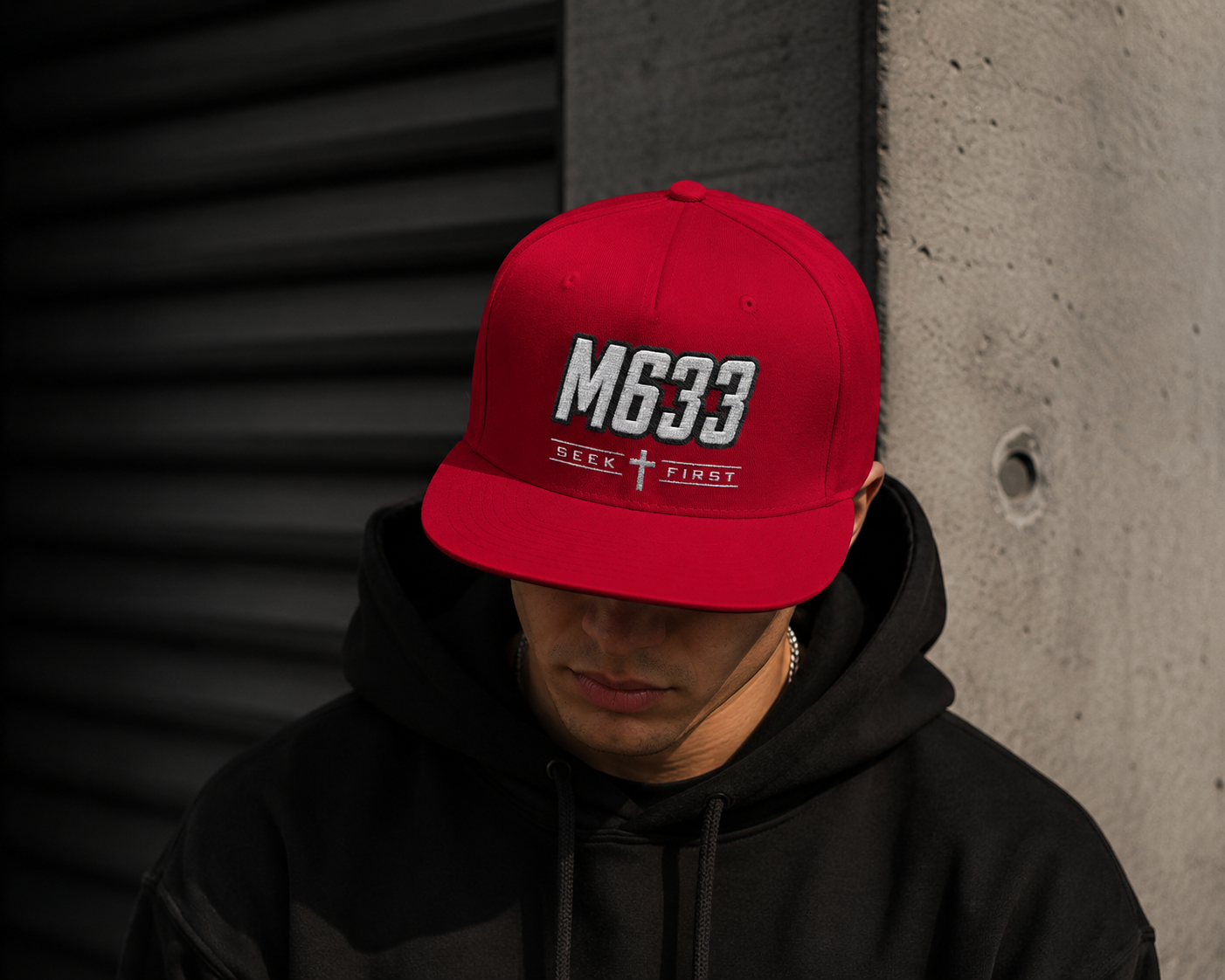M633 “Seek First” Christian Snapback Hat | Matthew 6:33 Faith Streetwear Cap